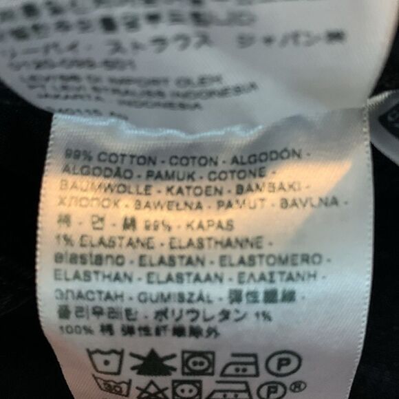 Levi's Button Fly Ribcage Crop Flare Jeans Women's Raw hem High Rise Black Sz 27 - Picture 5 of 13